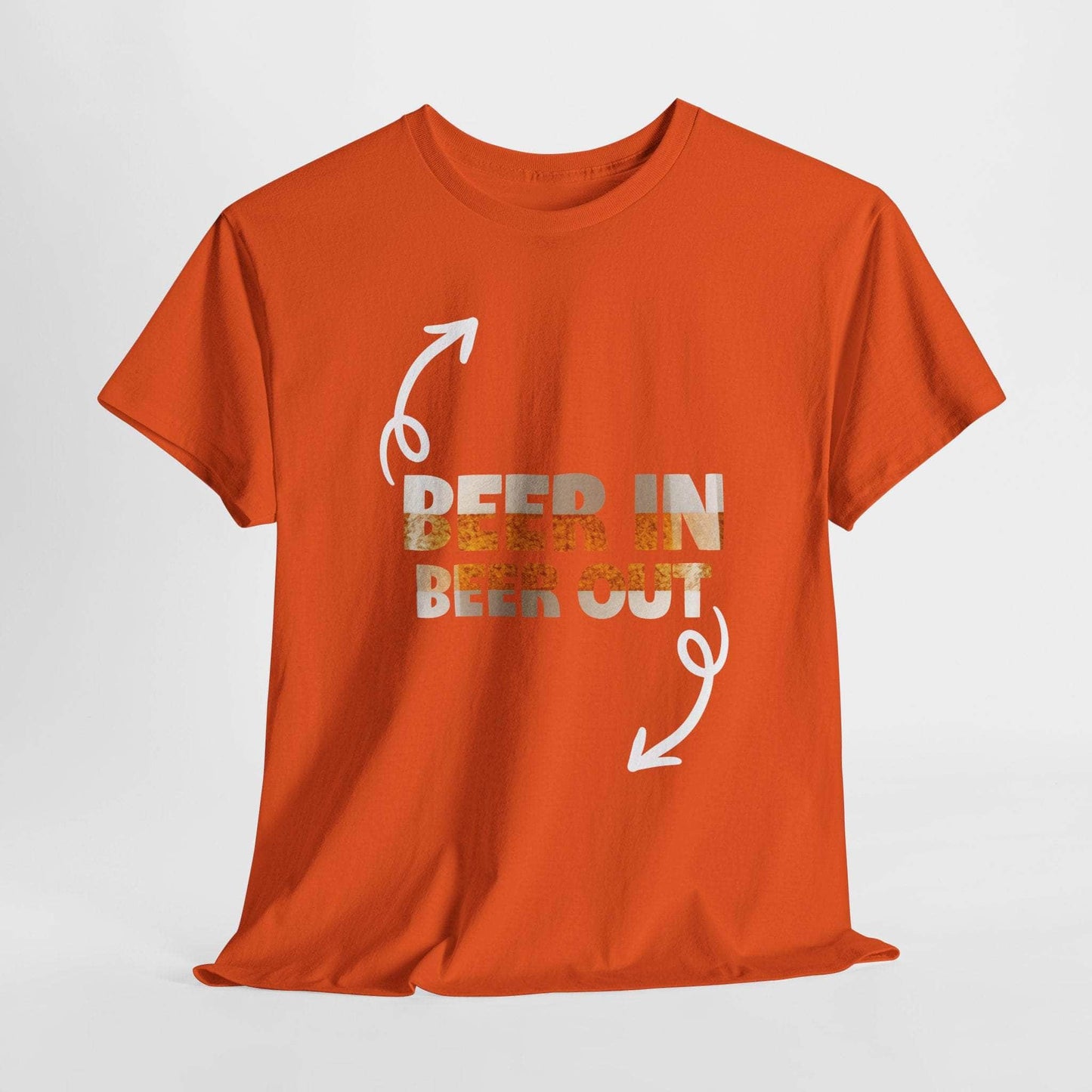 T-Shirt Orange / S Beer In, Beer Out - Funny Tshirt Beer In, Beer Out - Funny Tshirt GiftsByJeff Gifts By Jeff Pittsburgh PA