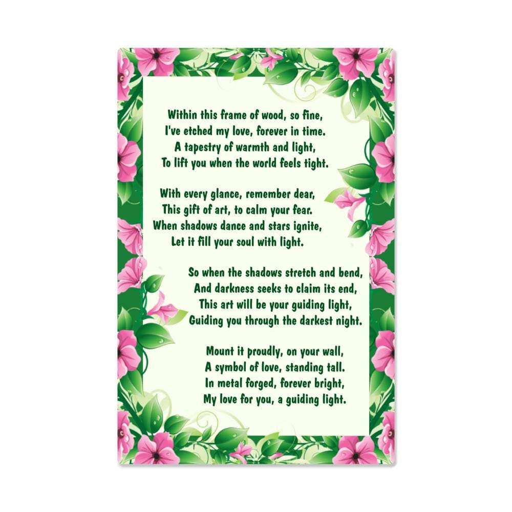 Jewelry 12" x 18" A tapestry of warmth and light, To lift you when the world feels tight. - Metal Wall Art High Gloss Metal Art Print Decoration GiftsByJeff Gifts By Jeff Pittsburgh PA