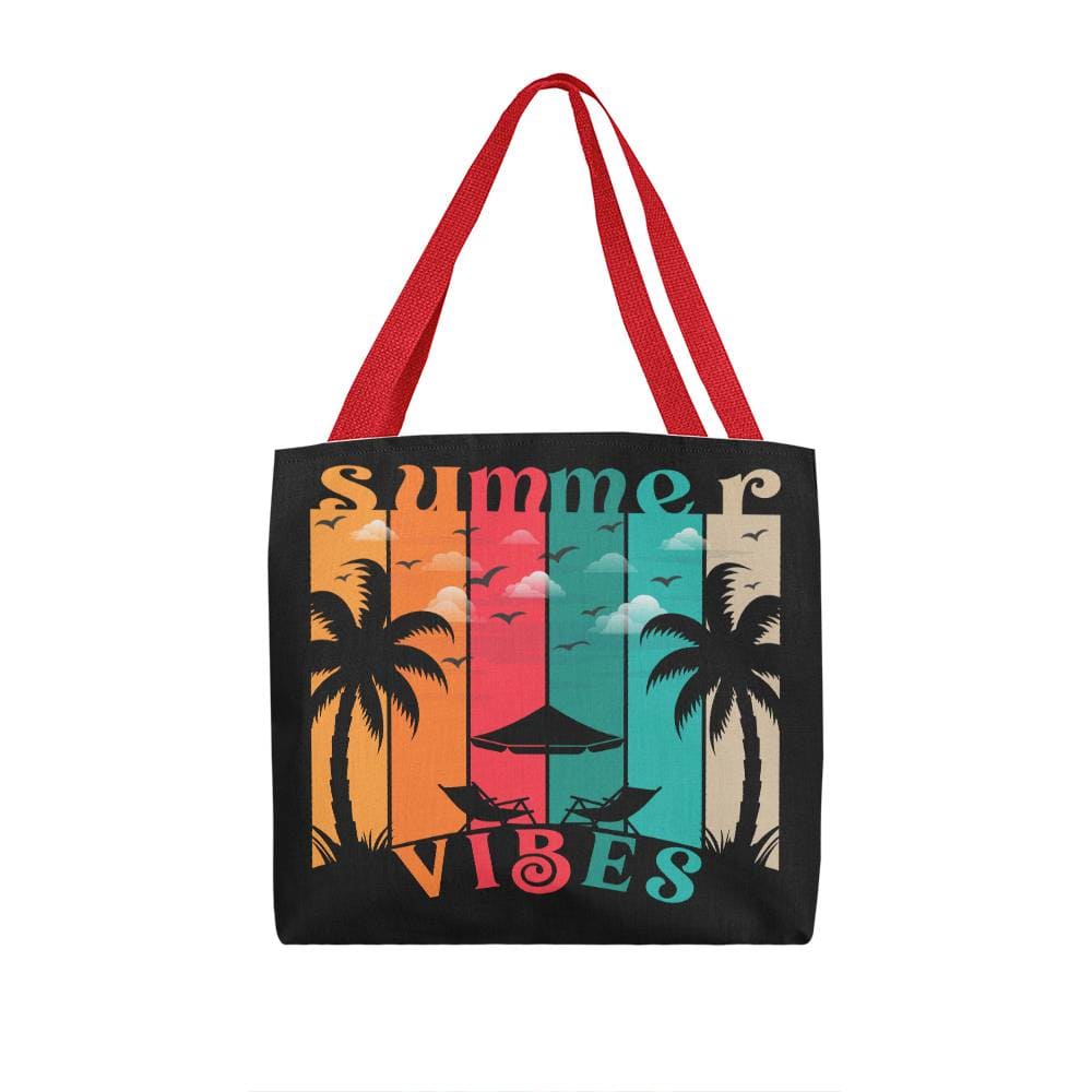 Jewelry 16" x 16" / Red Summer Vibes Black Classic Tote Bag GiftsByJeff Gifts By Jeff Pittsburgh PA
