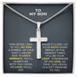 Jewelry 2Tone Box To My Son - YOUR FAITH SHINE BRIGHT, IN THE DARKEST TIMES, IT'LL BE YOUR LIGHT - Cross Necklace GiftsByJeff Gifts By Jeff Pittsburgh PA