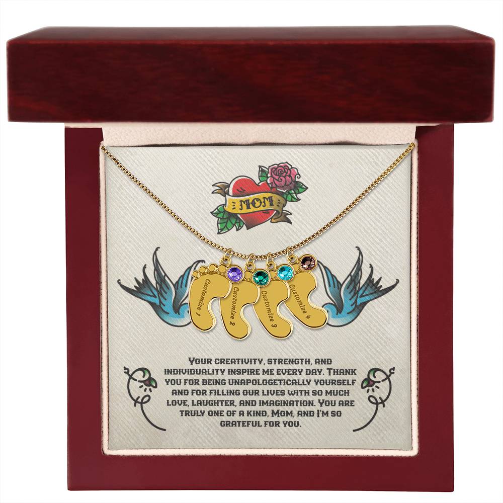 Jewelry 4 Charms / 18K Yellow Gold Finish / Luxury Box To Mom - Your creativity, strength, and individuality inspire me every day. Birthstone Necklace GiftsByJeff Gifts By Jeff Pittsburgh PA