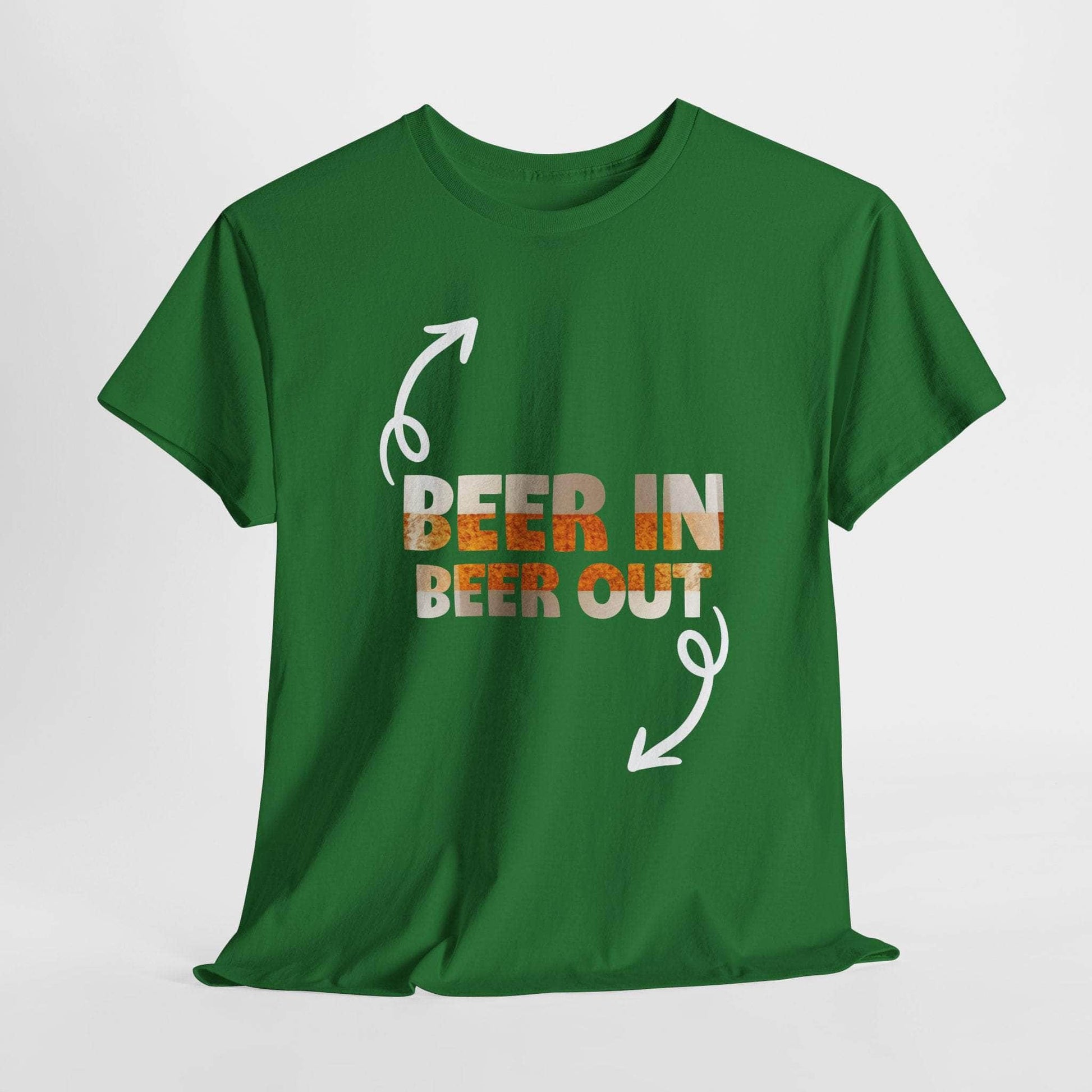 T-Shirt Turf Green / S Beer In, Beer Out - Funny Tshirt Beer In, Beer Out - Funny Tshirt GiftsByJeff Gifts By Jeff Pittsburgh PA