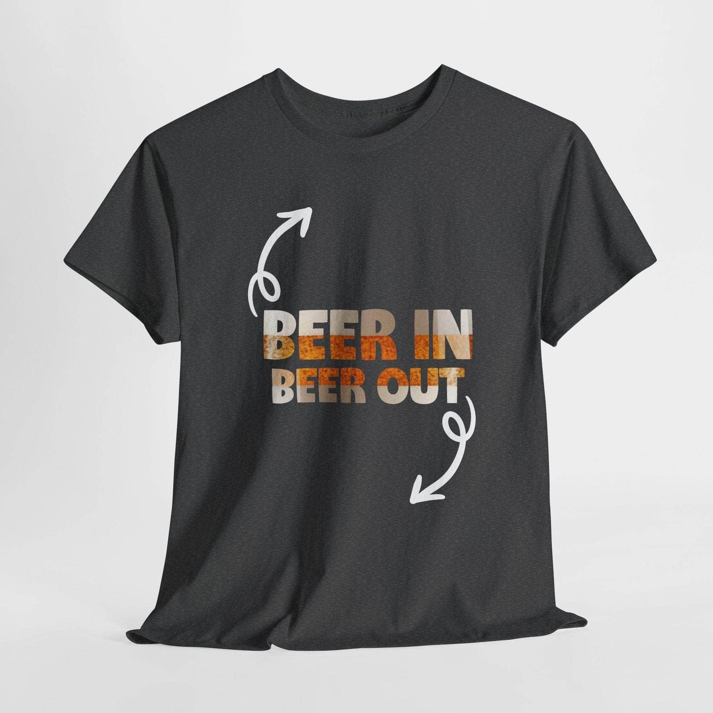 T-Shirt Dark Heather / S Beer In, Beer Out - Funny Tshirt Beer In, Beer Out - Funny Tshirt GiftsByJeff Gifts By Jeff Pittsburgh PA