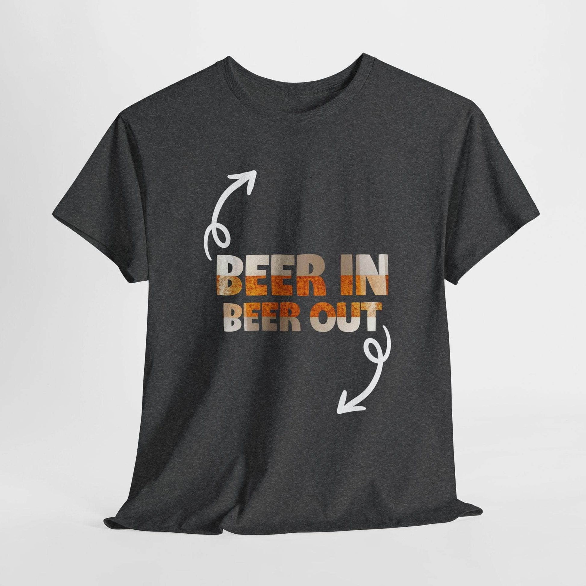 T-Shirt Dark Heather / S Beer In, Beer Out - Funny Tshirt Beer In, Beer Out - Funny Tshirt GiftsByJeff Gifts By Jeff Pittsburgh PA