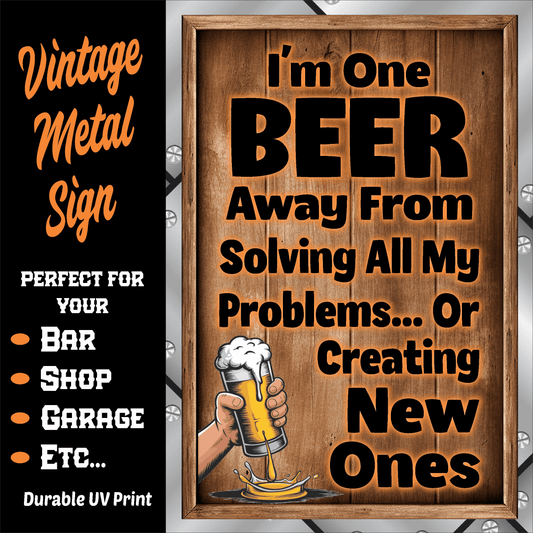 accessories One Beer Away From Creating New Problems One Beer Away From Creating New Problems GiftsByJeff Gifts By Jeff Pittsburgh PA