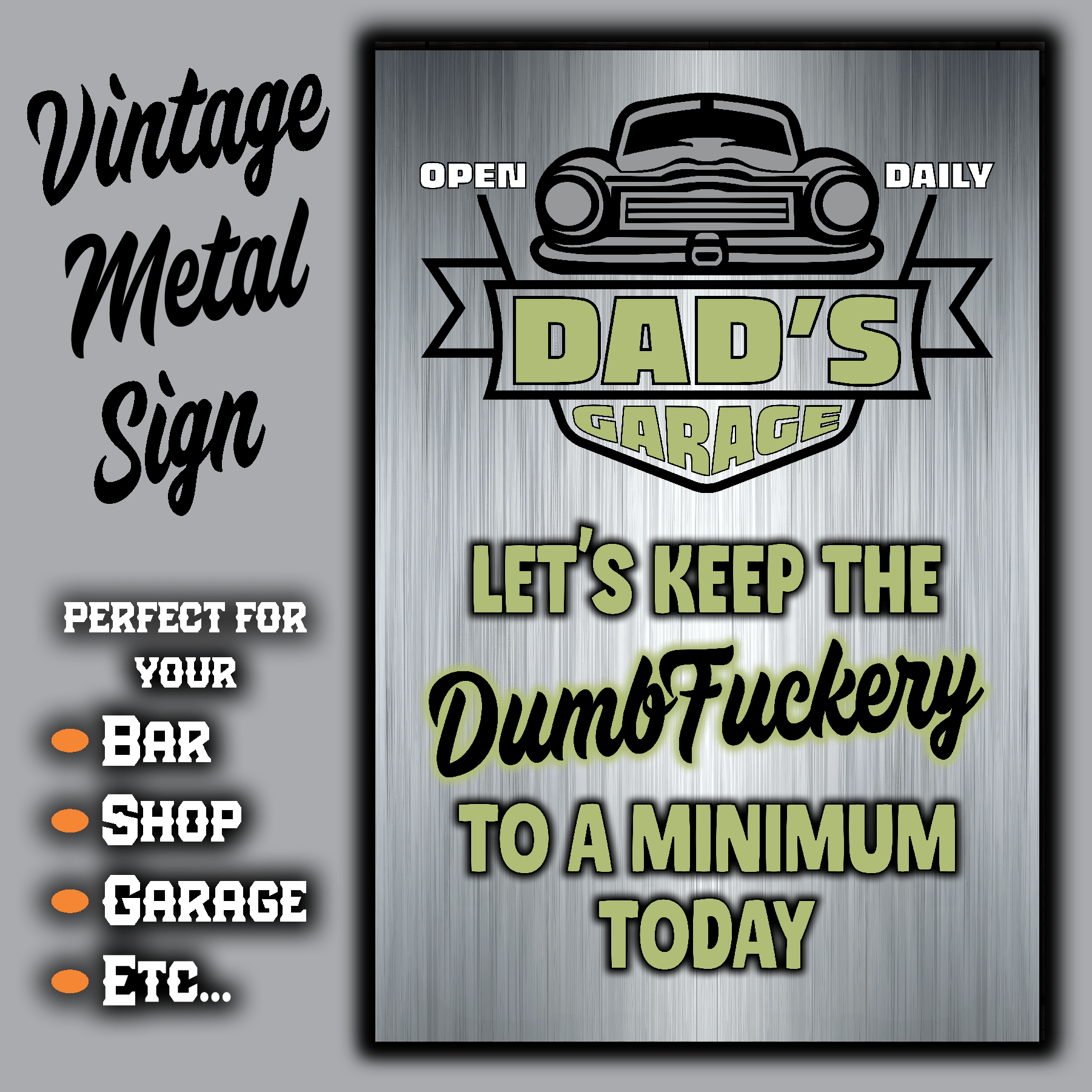 accessories DAD's GARAGE ~ Let's Keep The DumbFuckery To A Minimum Today DAD's GARAGE ~ Let's Keep The DumbFuckery To A Minimum Today GiftsByJeff Gifts By Jeff Pittsburgh PA