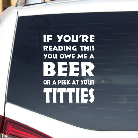 Car Decals If You're Reading This - Vinyl Decal If You're Reading This - Vinyl Decal GiftsByJeff Gifts By Jeff Pittsburgh PA