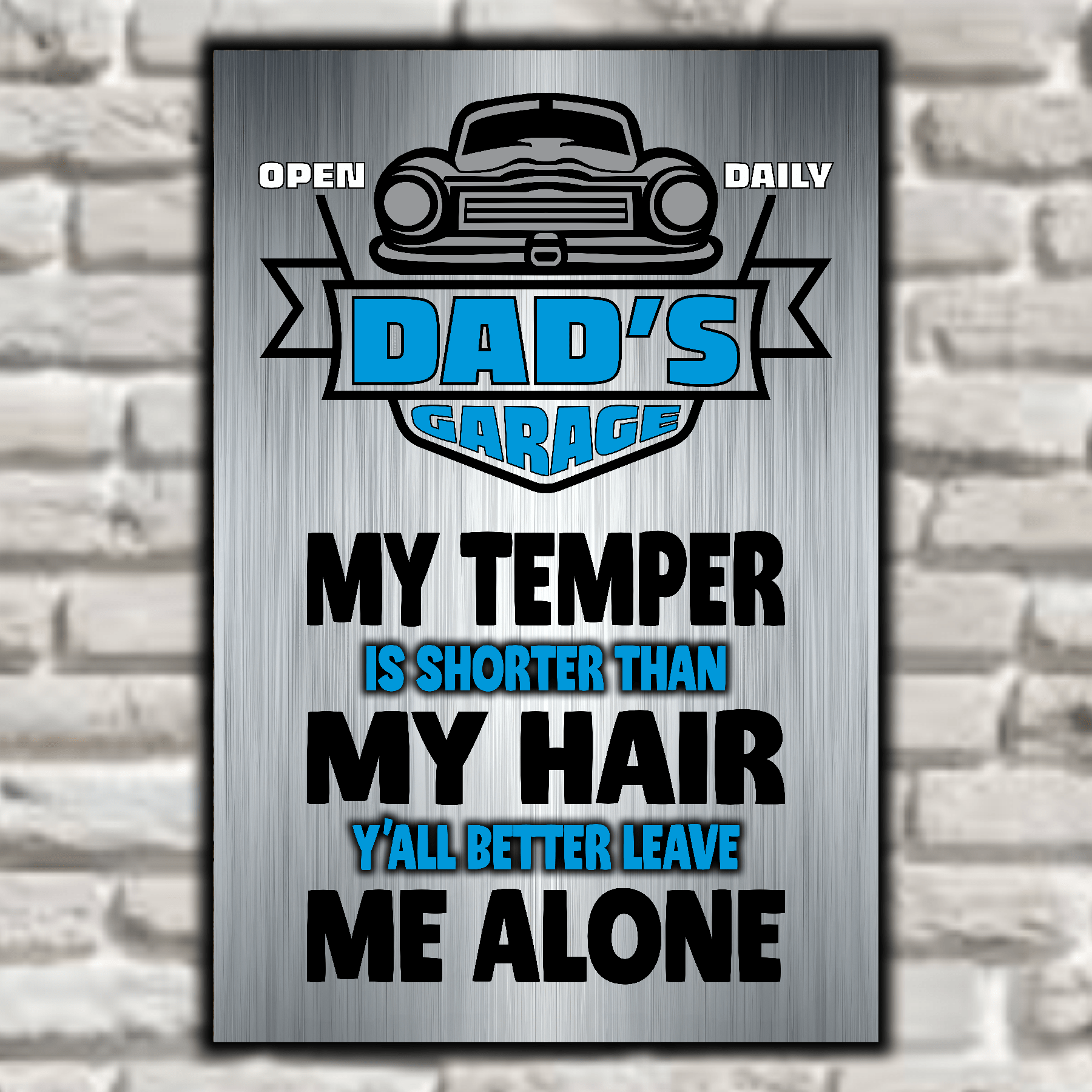 accessories DAD's GARAGE ~ My Temper Is Short, Y'all Better Leave Me Alone DAD's GARAGE ~ My Temper Is Short, Y'all Better Leave Me Alone GiftsByJeff Gifts By Jeff Pittsburgh PA