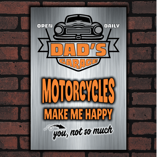 accessories DAD's GARAGE ~ MOTORCYCLES Make Me Happy DAD's GARAGE ~ MOTORCYCLES Make Me Happy GiftsByJeff Gifts By Jeff Pittsburgh PA