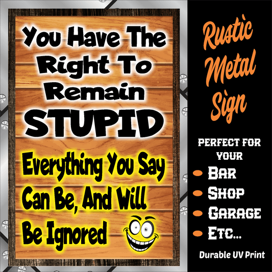 accessories You Have The Right To Remain Stupid You Have The Right To Remain Stupid GiftsByJeff Gifts By Jeff Pittsburgh PA