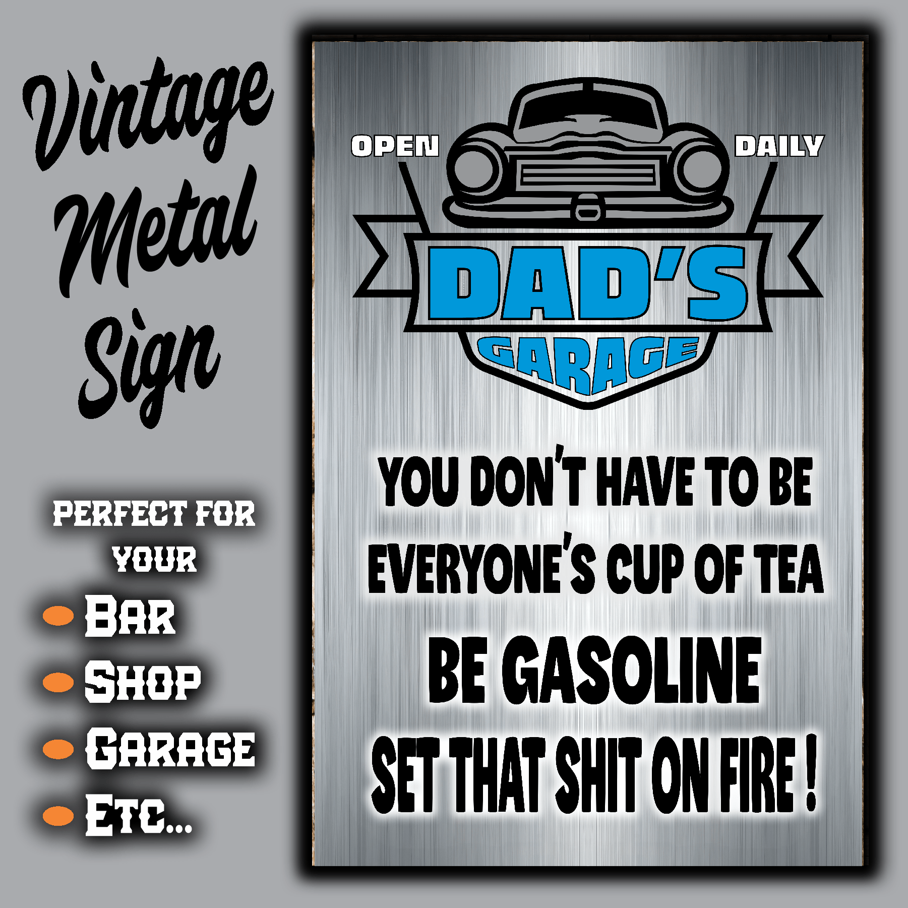 accessories DAD's GARAGE ~ SET THAT SHIT ON FIRE! DAD's GARAGE ~ SET THAT SHIT ON FIRE! GiftsByJeff Gifts By Jeff Pittsburgh PA