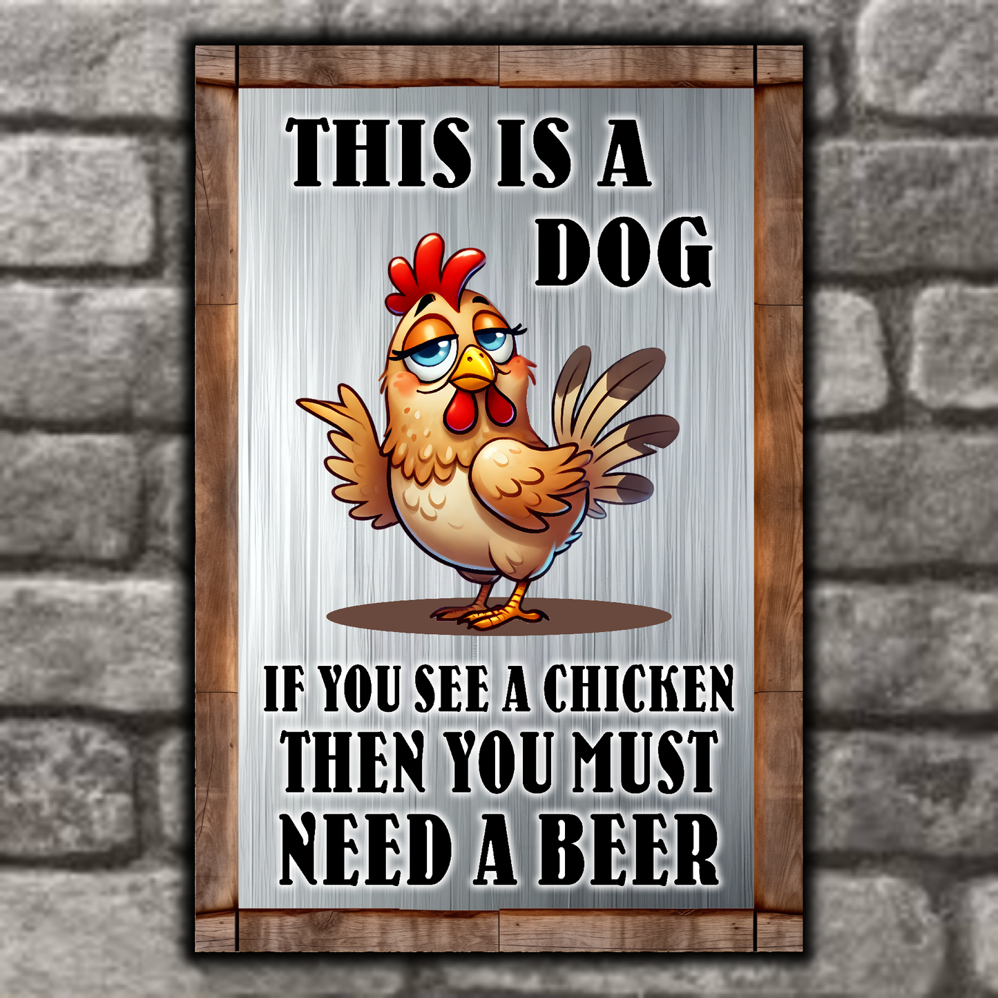 This Is A Dog, If You See A Chicken, Then You Must Need A Beer