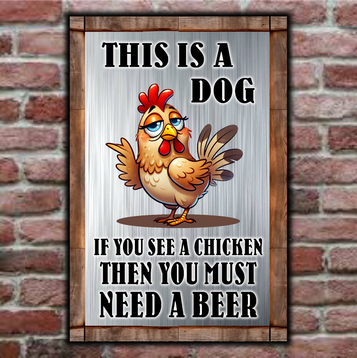 This Is A Dog, If You See A Chicken, Then You Must Need A Beer