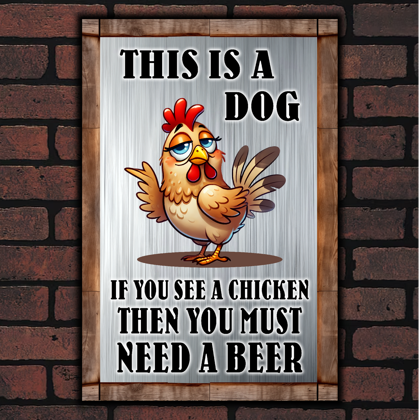 This Is A Dog, If You See A Chicken, Then You Must Need A Beer