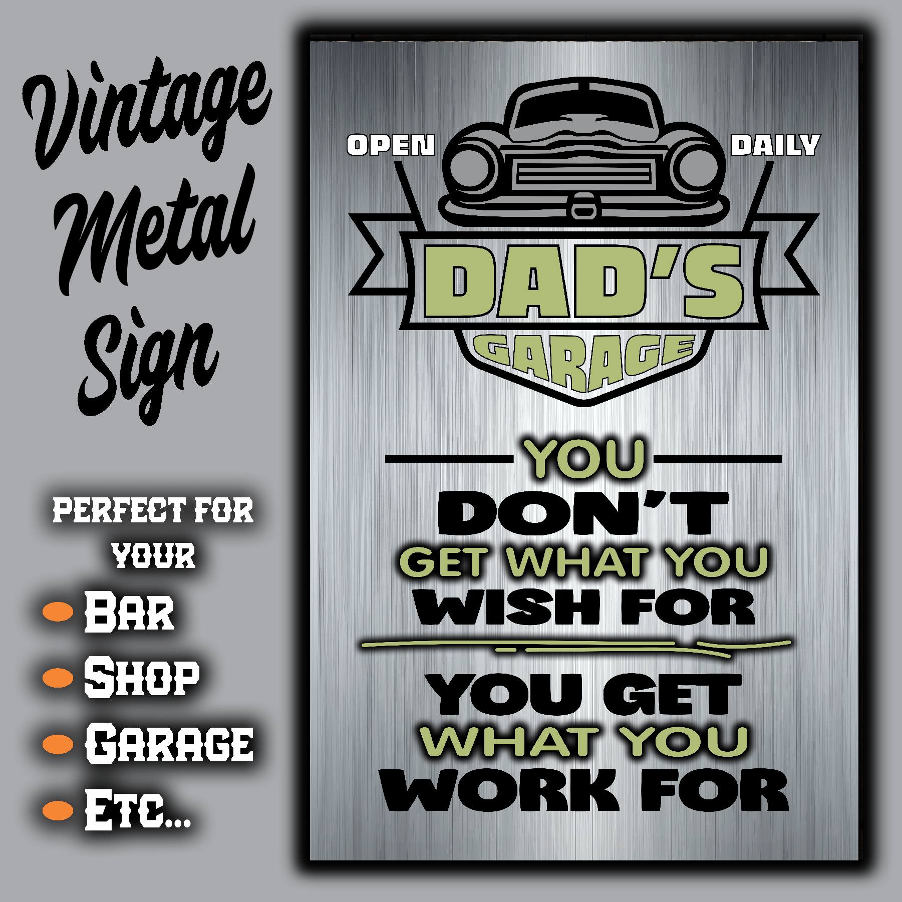accessories DAD's GARAGE ~ You Get What You Work For DAD's GARAGE ~ You Get What You Work For GiftsByJeff Gifts By Jeff Pittsburgh PA