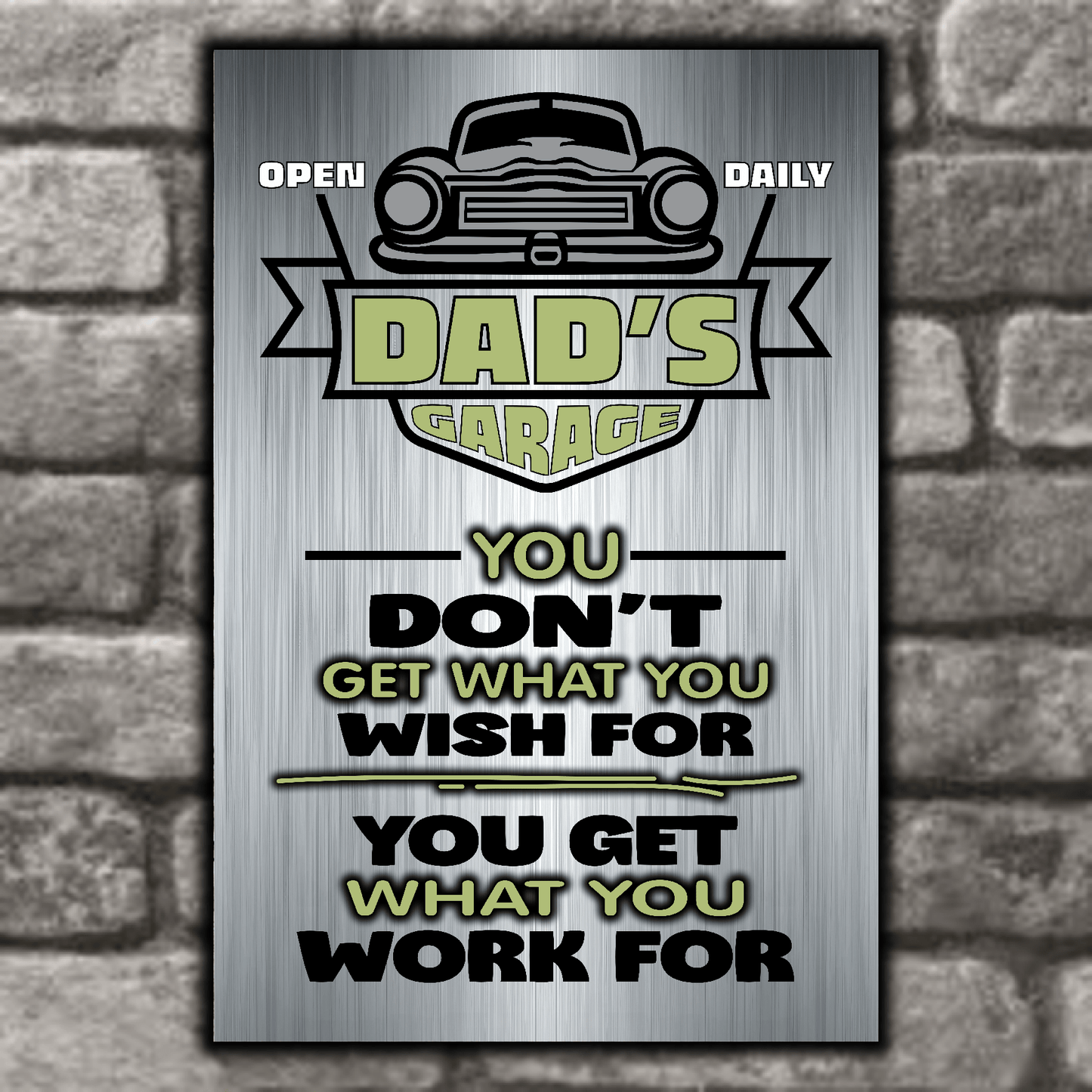 accessories DAD's GARAGE ~ You Get What You Work For DAD's GARAGE ~ You Get What You Work For GiftsByJeff Gifts By Jeff Pittsburgh PA