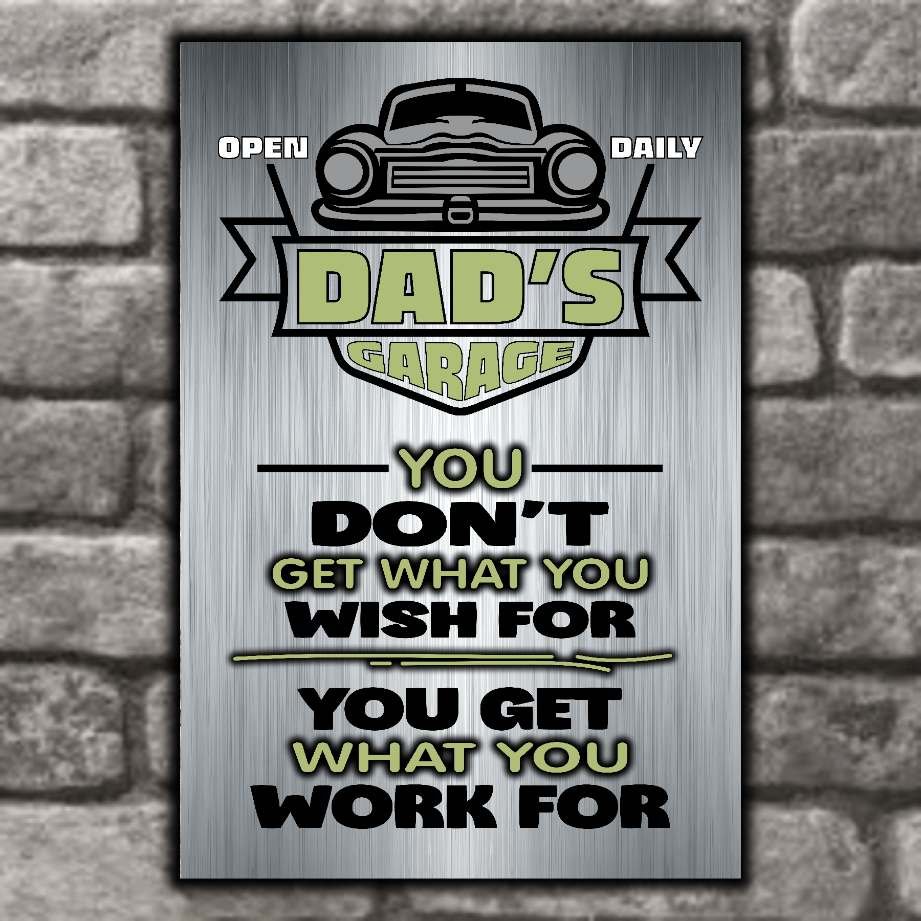 accessories DAD's GARAGE ~ You Get What You Work For DAD's GARAGE ~ You Get What You Work For GiftsByJeff Gifts By Jeff Pittsburgh PA