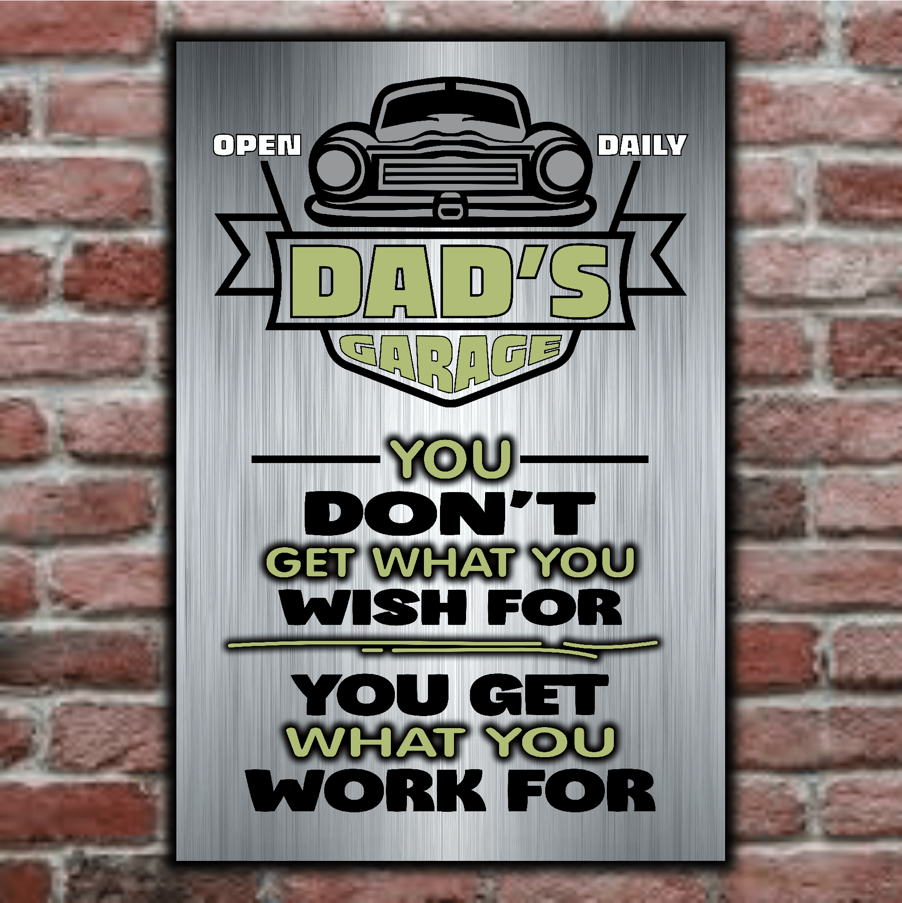 accessories DAD's GARAGE ~ You Get What You Work For DAD's GARAGE ~ You Get What You Work For GiftsByJeff Gifts By Jeff Pittsburgh PA