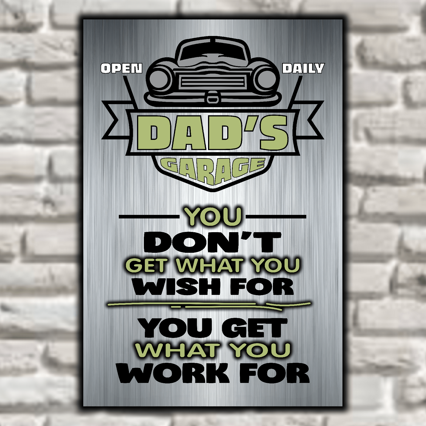 accessories DAD's GARAGE ~ You Get What You Work For DAD's GARAGE ~ You Get What You Work For GiftsByJeff Gifts By Jeff Pittsburgh PA