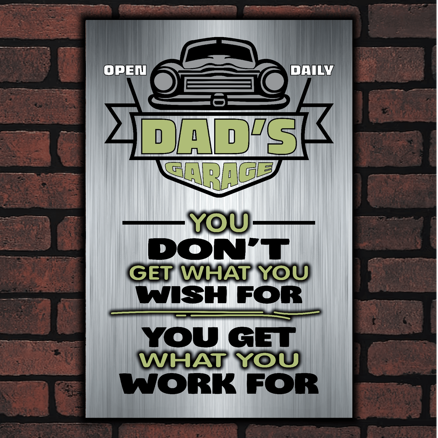 accessories DAD's GARAGE ~ You Get What You Work For DAD's GARAGE ~ You Get What You Work For GiftsByJeff Gifts By Jeff Pittsburgh PA