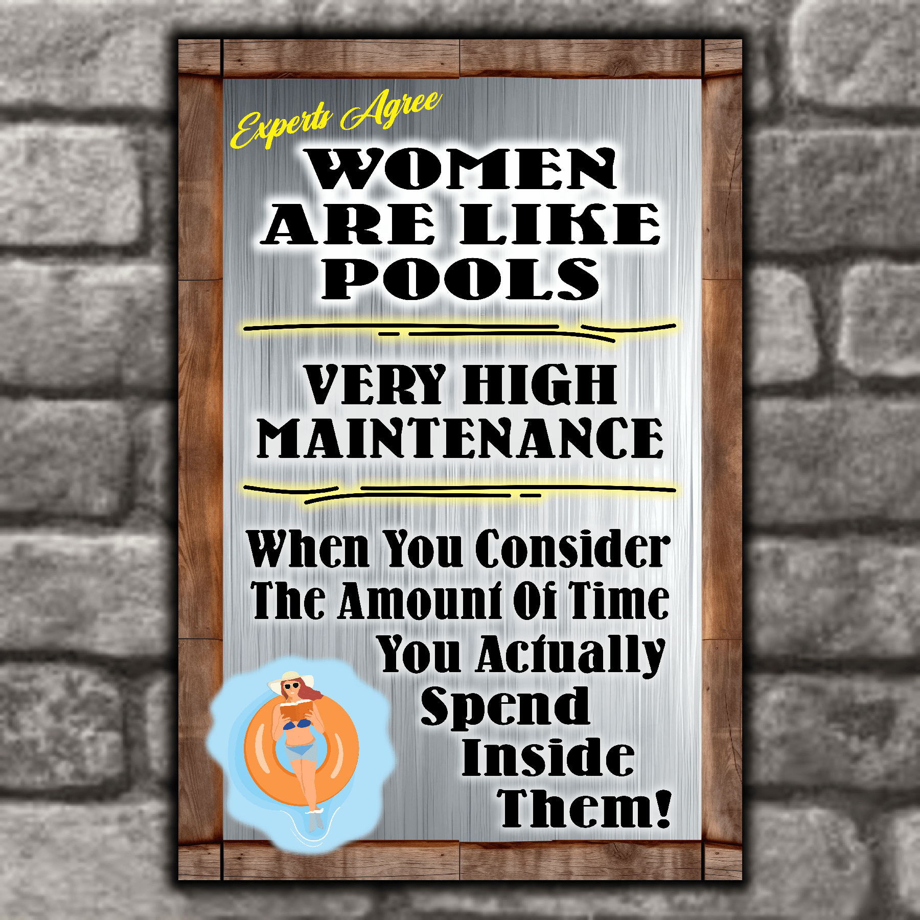accessories Women Are Like Pools, Very High Maintenance Women Are Like Pools, Very High Maintenance GiftsByJeff Gifts By Jeff Pittsburgh PA