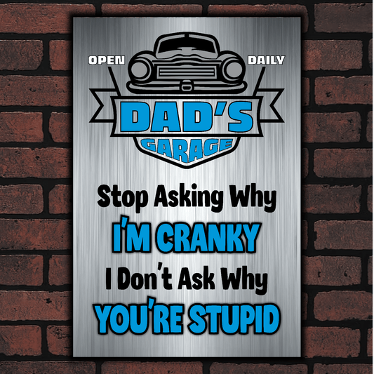 accessories DAD's GARAGE ~ I Don't Ask Why You're Stupid DAD's GARAGE ~ I Don't Ask Why You're Stupid GiftsByJeff Gifts By Jeff Pittsburgh PA
