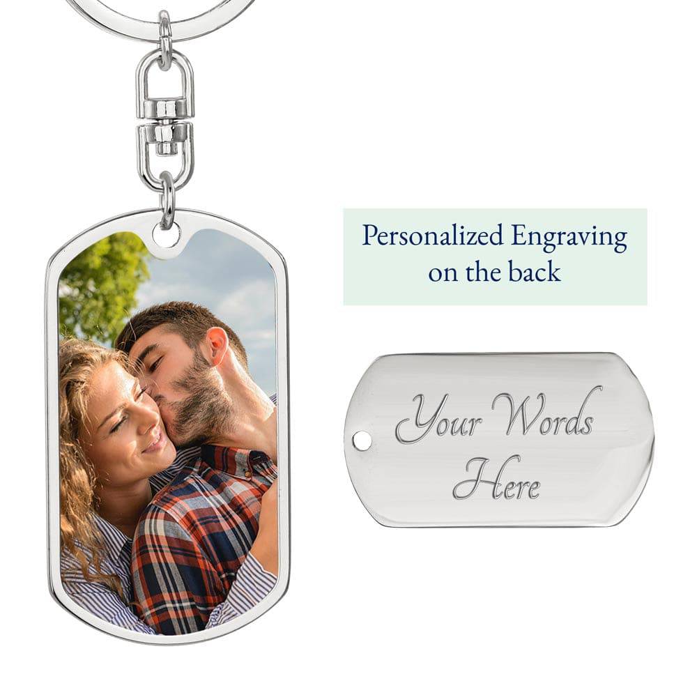Jewelry Dog Tag Keychain (Silver) / Yes Carry Memories, Hold Moments: Personalized Dog Tag Photo Keychain GiftsByJeff Gifts By Jeff Pittsburgh PA