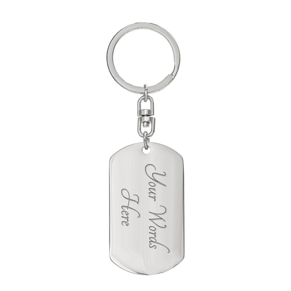 accessories Dog Tag with Swivel Keychain (Steel) / Yes Any woman can be a mother but it takes a BADASS MOM to be a dad too. Father's day gift for Single Mom GiftsByJeff Gifts By Jeff Pittsburgh PA