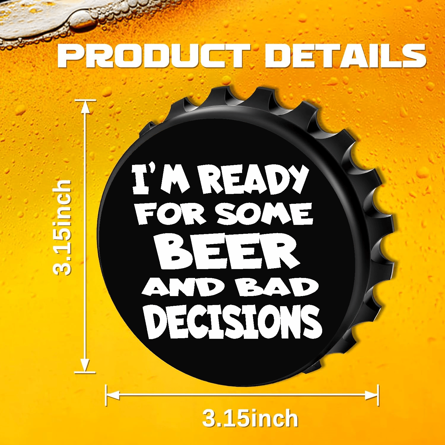 accessories I'm Ready For Some BEER And Bad Decisions - 12" x 18" Horizontal Vintage Metal Sign (Free Bottle Opener) GiftsByJeff Gifts By Jeff Pittsburgh PA