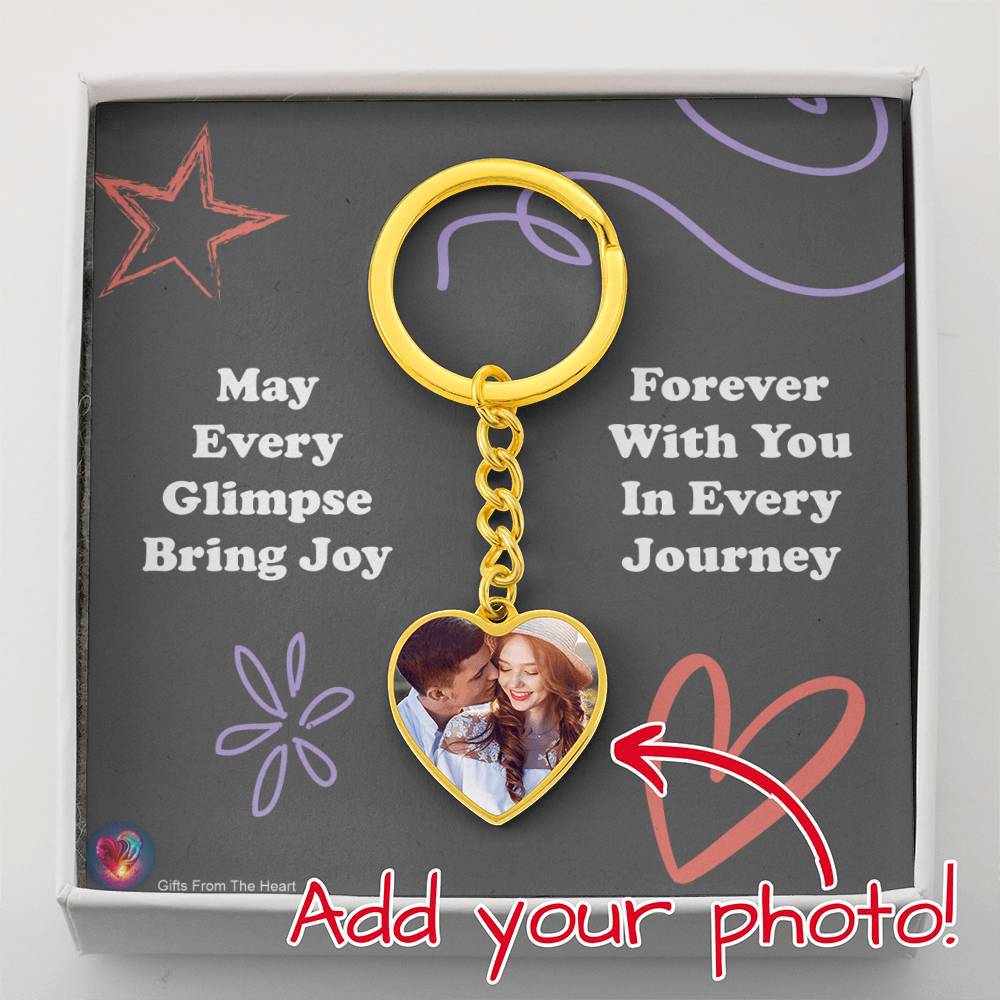 Jewelry Luxury Keychain (Gold Color) / No Carry Memories, Hold Moments: Personalized Heart Photo Keychains GiftsByJeff Gifts By Jeff Pittsburgh PA