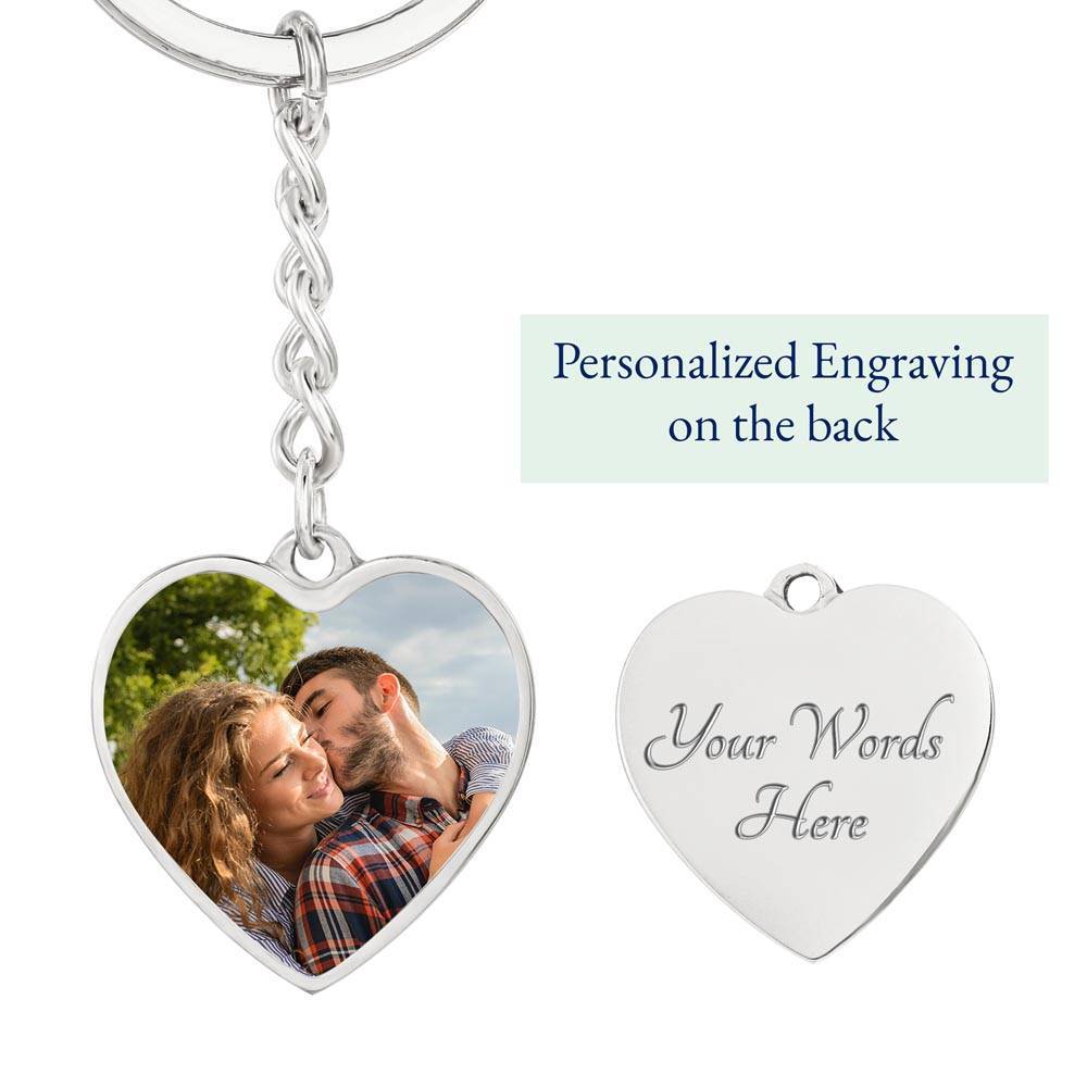 Jewelry Luxury Keychain (Silver Color) / No Carry Memories, Hold Moments: Personalized Heart Photo Keychains GiftsByJeff Gifts By Jeff Pittsburgh PA