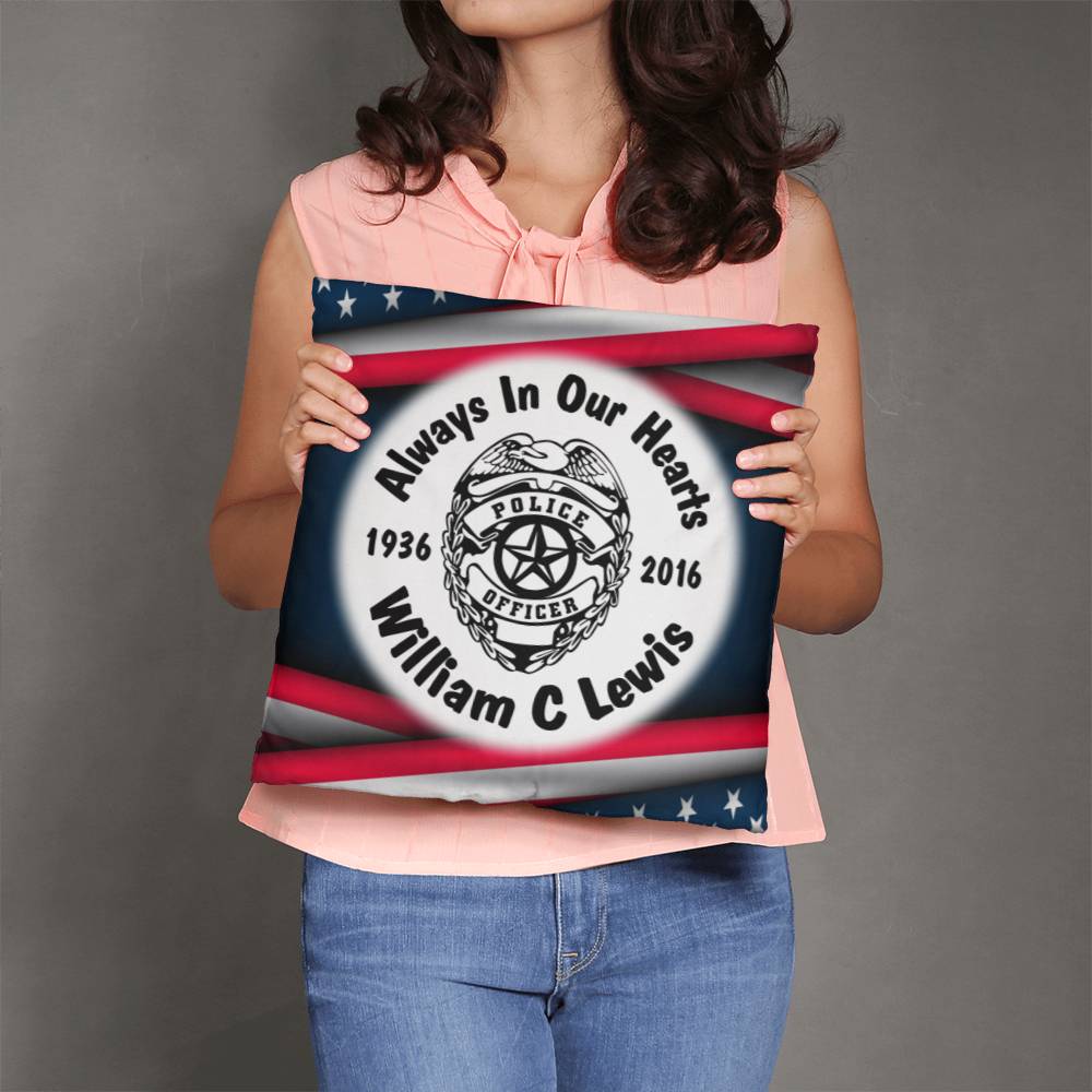 Jewelry Police Badge 2 Personalized Memorial Pillow GiftsByJeff Gifts By Jeff Pittsburgh PA