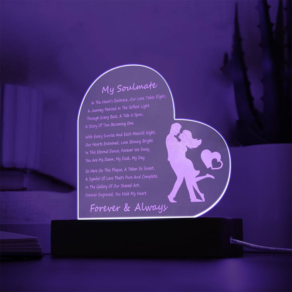 Jewelry Soulmate You Hold My Heart ~ Engraved Acrylic Plaque GiftsByJeff Gifts By Jeff Pittsburgh PA