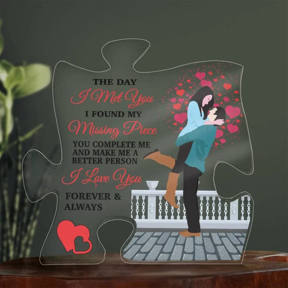 Jewelry The Day I Met You (Brunette) ~ Acrylic Puzzle Plaque GiftsByJeff Gifts By Jeff Pittsburgh PA