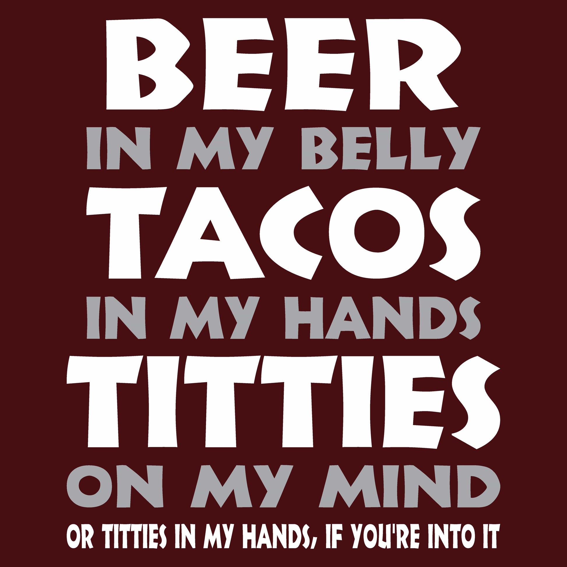 T-Shirt Titties On My Mind... Or Titties In My Hands, If You're Into It - Unisex Heavy Cotton Tee GiftsByJeff Gifts By Jeff Pittsburgh PA