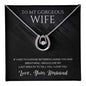 Jewelry Two Tone Box To My Gorgeous Wife, If I Had To Choose Between Loving You And Breathing, Love, Your Husband - Beautiful Lucky In Love Necklace GiftsByJeff Gifts By Jeff Pittsburgh PA
