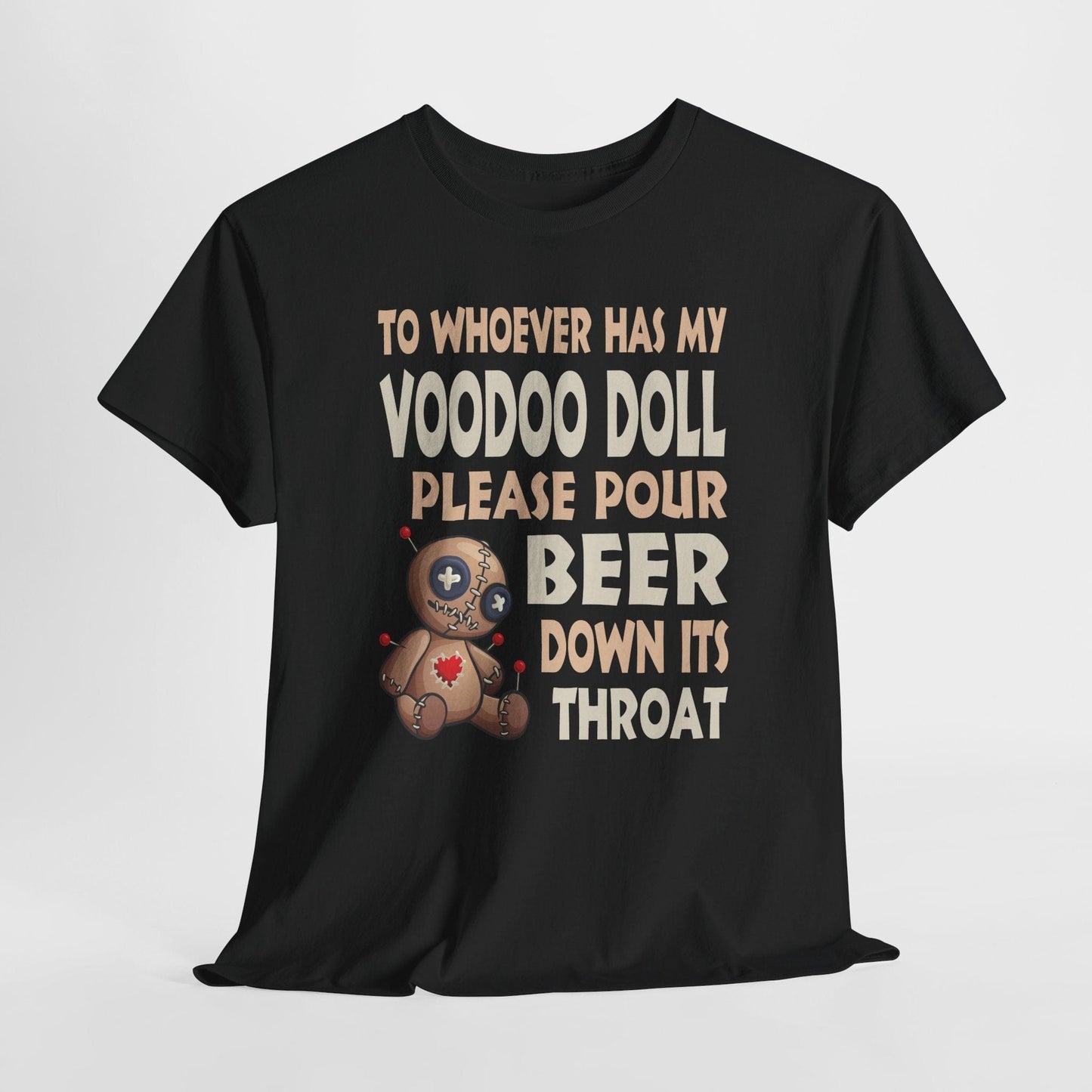 T-Shirt Black / S Funny Voodoo Doll Beer Pouring Unisex Tee - Gildan 5000 Funny Voodoo Doll Beer Pouring Unisex Tee - Gildan 5000 GiftsByJeff Gifts By Jeff Pittsburgh PA