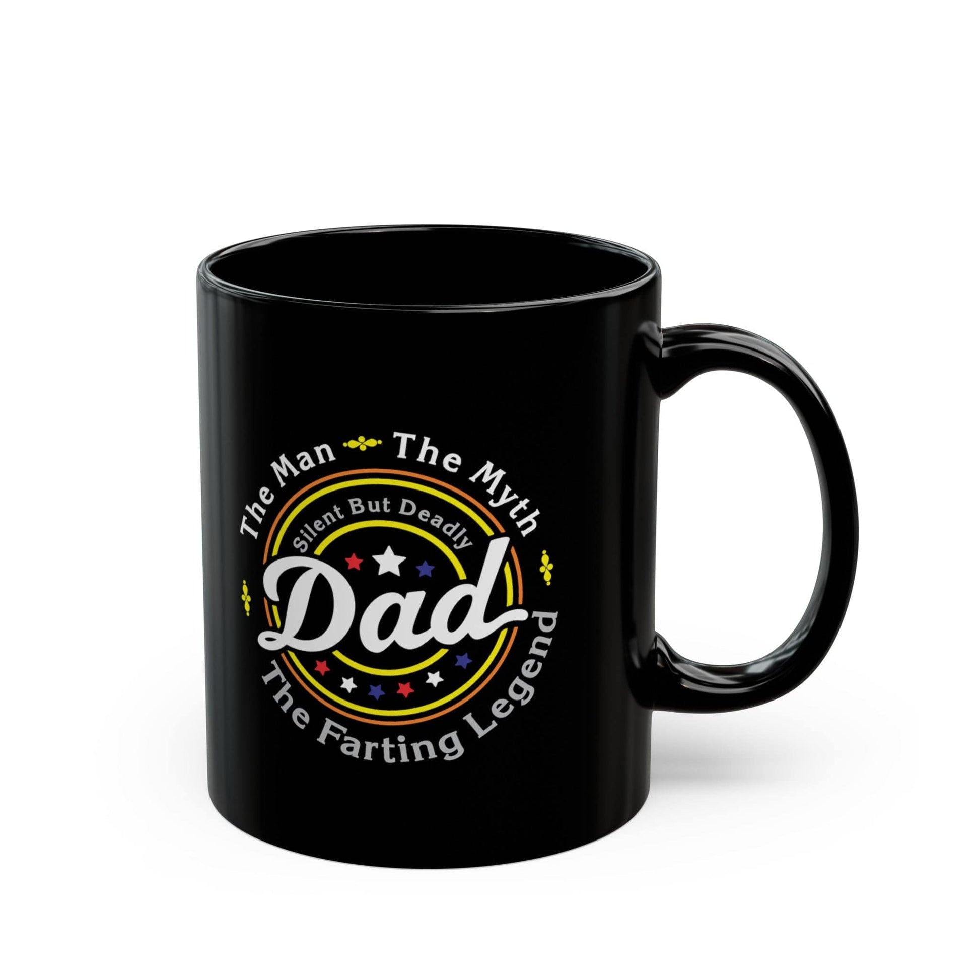 Mug 11oz DAD The Farting Legend - Black Mug (11oz, 15oz) GiftsByJeff Gifts By Jeff Pittsburgh PA