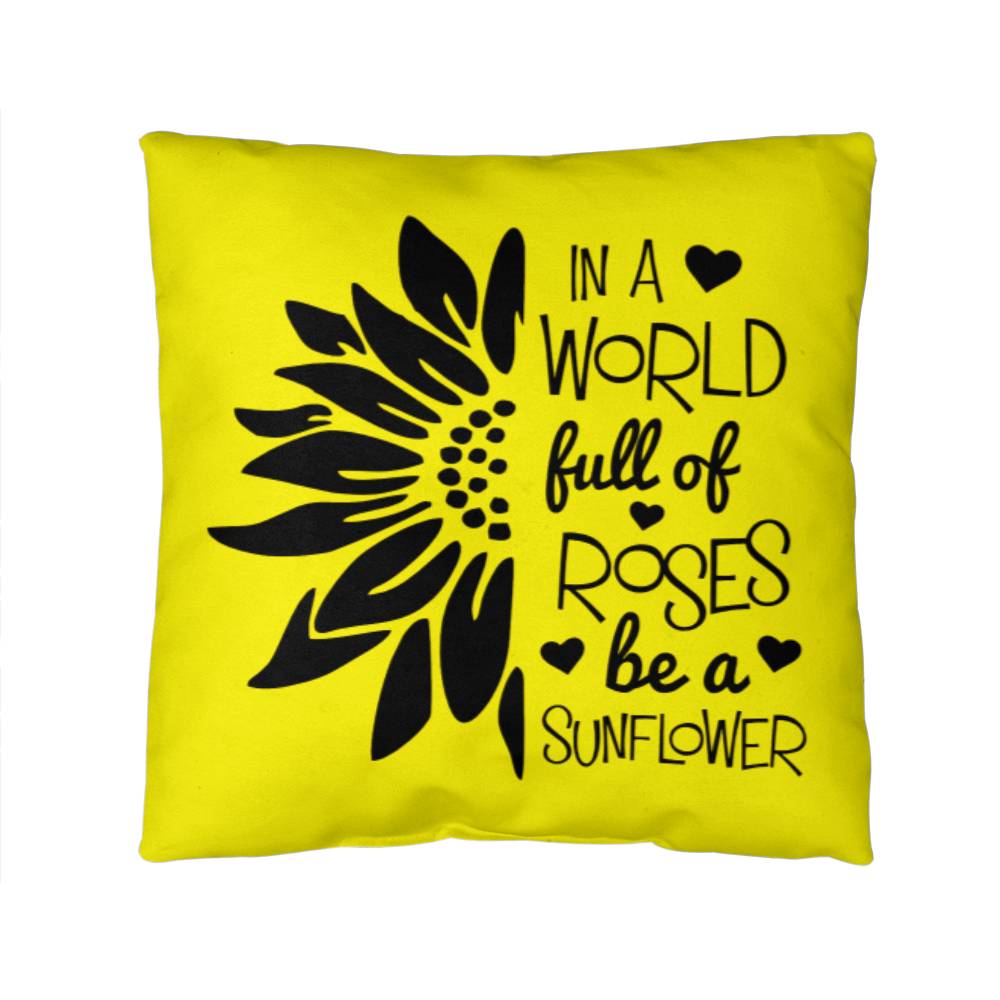 Jewelry 14" x 14" Be A Sunflower Inspiration - Reversible Pillow GiftsByJeff Gifts By Jeff Pittsburgh PA