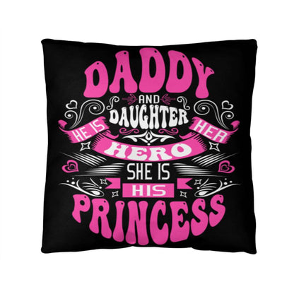 Jewelry 14" x 14" Daddy and Daughter - He Is Her Hero, She Is His Princess - Custom Pillow GiftsByJeff Gifts By Jeff Pittsburgh PA