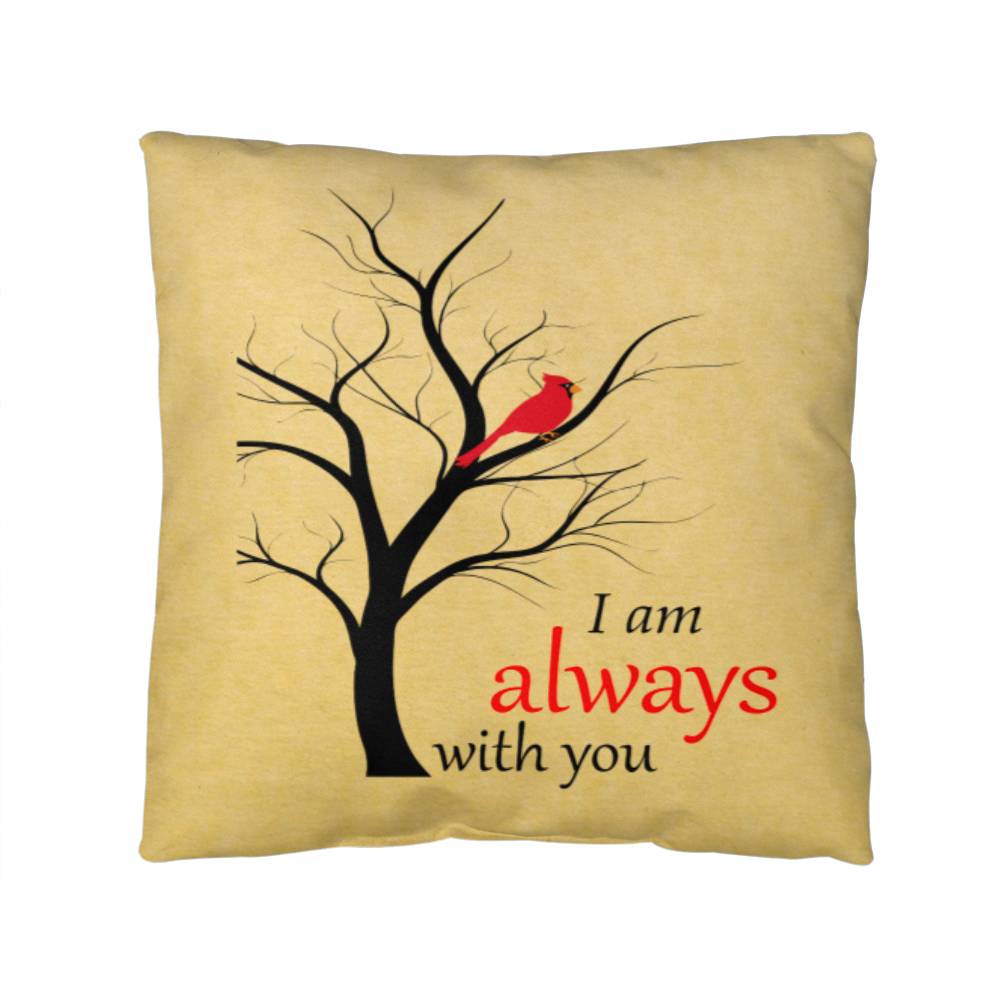 Jewelry 14" x 14" I Am Always With You, Cardinal In A Tree, - Memorial Pillow GiftsByJeff Gifts By Jeff Pittsburgh PA