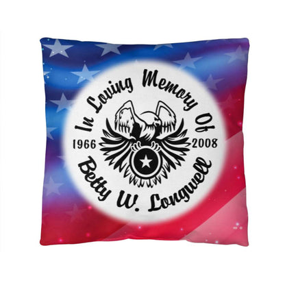 Jewelry 14" x 14" Patriotic Eagle & Shield Personalized Memorial Pillow GiftsByJeff Gifts By Jeff Pittsburgh PA