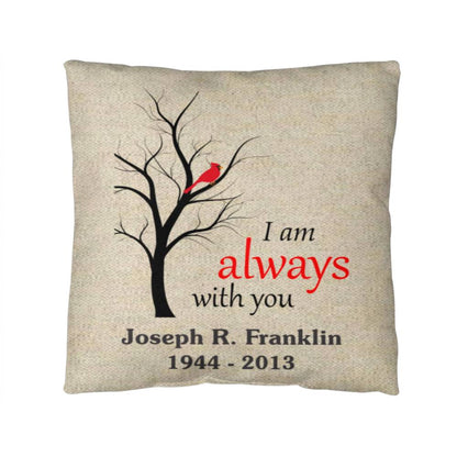 Jewelry 14" x 14" Personalized, I Am Always With You - Memorial Classic Throw Pillow GiftsByJeff Gifts By Jeff Pittsburgh PA