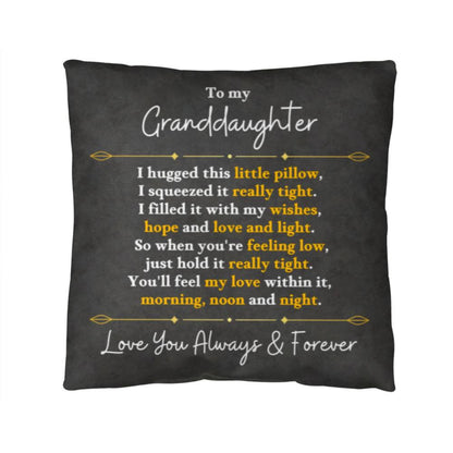 Jewelry 14" x 14" The Perfect Pillow For Your Granddaughter - You'll Feel My Love Within It, Morning Noon And Night. GiftsByJeff Gifts By Jeff Pittsburgh PA