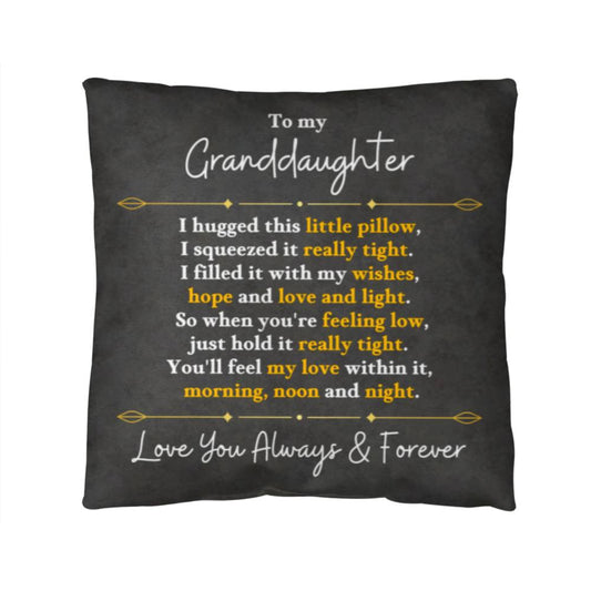 Jewelry 14" x 14" The Perfect Pillow For Your Granddaughter - You'll Feel My Love Within It, Morning Noon And Night. GiftsByJeff Gifts By Jeff Pittsburgh PA