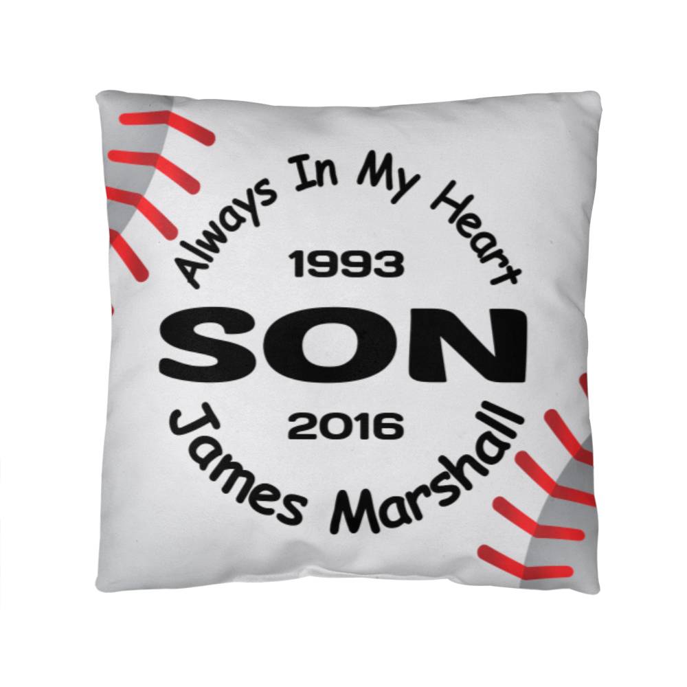 Jewelry 14" x 14" Your Son ~ Personalized and Customized In Loving Memory, Memorial Pillow GiftsByJeff Gifts By Jeff Pittsburgh PA