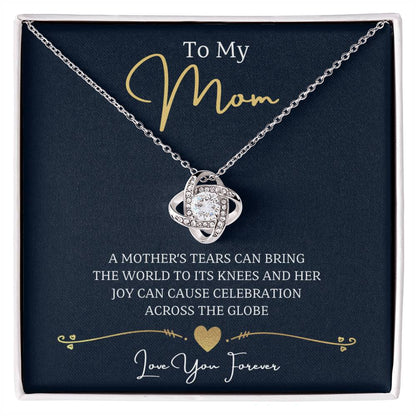 Jewelry 14K White Gold Finish / Standard Box To My Mom, A mother's tears can bring the world to its knees and her joy can cause celebration across the globe, Love You Forever - Necklace GiftsByJeff Gifts By Jeff Pittsburgh PA