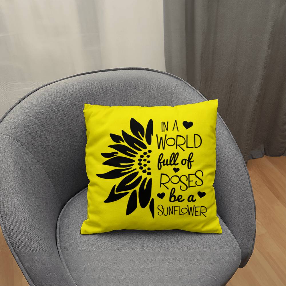 Jewelry 16" x 16" Be A Sunflower Inspiration - Reversible Pillow GiftsByJeff Gifts By Jeff Pittsburgh PA