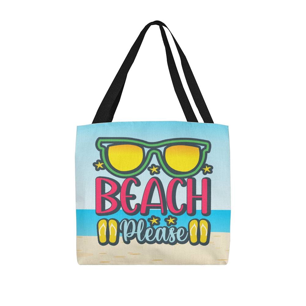 Jewelry 16" x 16" / Black Beach Please ~ Fun Summer Classic Tote Bag GiftsByJeff Gifts By Jeff Pittsburgh PA