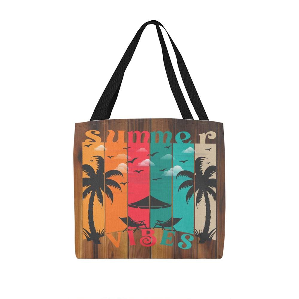 Jewelry 16" x 16" / Black Summer Vibes Wood Classic Tote Bag GiftsByJeff Gifts By Jeff Pittsburgh PA